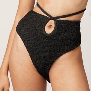 Paros High-Rise Bikini Bottom | Black